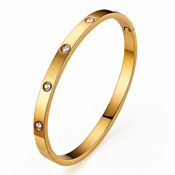 BRACELET, 18K GOLD PLATED STEEL