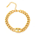BRACELET, 18K GOLD PLATED STEEL